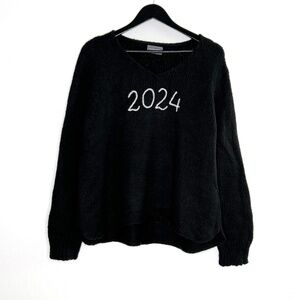 Wooden Ships Sweater Paola Buendia Black Color V Neck Sweater 2024